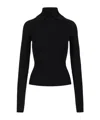 Iceberg Collared Ribbed Top In Black