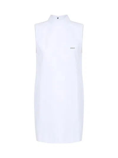 Iceberg Collared Sleeveless Dress In White