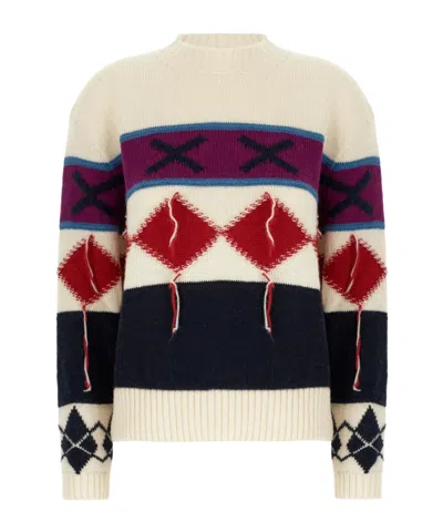 Iceberg Color-blocked Knitted Sweater In Brown