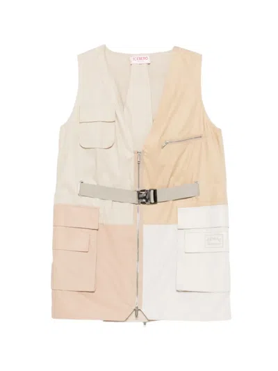 Iceberg Colourblock Pocket Mini Dress In Multi