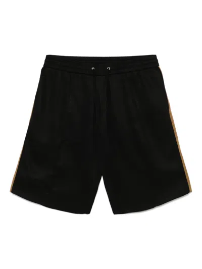 Iceberg Contrasting-stripes Shorts In Black