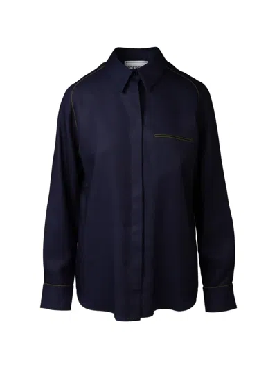 Iceberg Contrast-piping Shirt In Black