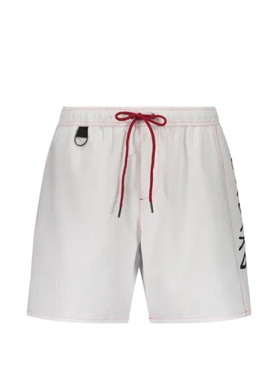 Iceberg Contrast-stitch Swim Shorts In White