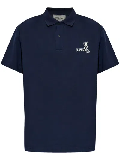 Iceberg Cotton Polo Shirt In 蓝色