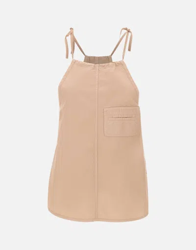 Iceberg Cotton Poplin Halter Neck Top In Neutrals
