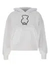 Iceberg White Cotton Hoodie With Pouch Pocket In White