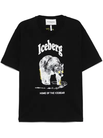 Iceberg Cotton T-shirt In Black