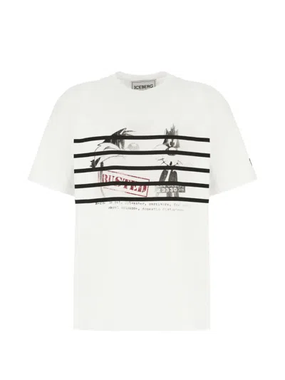 Iceberg Cottont-shirt In White