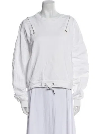 Pre-owned Iceberg Crew Neck Long Sleeve Sweatshirt In White