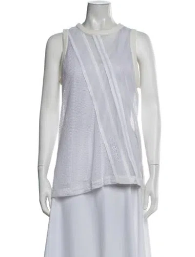 Pre-owned Iceberg Crew Neck Sleeveless Top In White