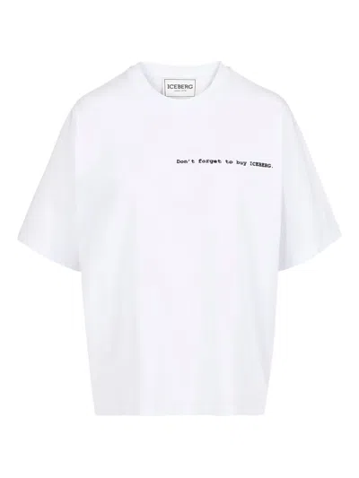 Iceberg Crew Neck T-shirt In White