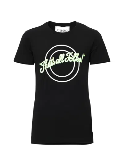 Iceberg Crew Neck T-shirt In Black