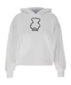 Iceberg White Cotton Hoodie With Pouch Pocket
