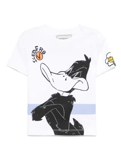 Iceberg Babies' T-shirt Mit Daffy-duck-print In Weiss