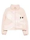 Iceberg Design-embroidered Puff Jacket In Pink