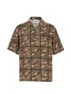 Iceberg Viscose Shirt Graphic Print Short Sleeves In Multi