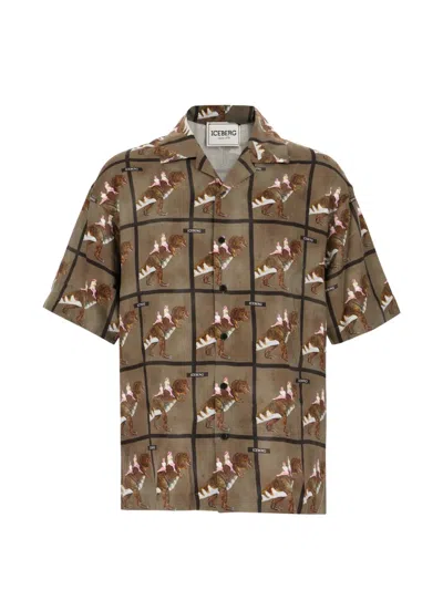 Iceberg Dinosaur-print Shirt In Multi