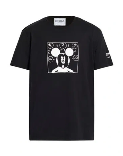 Iceberg Disney Man T-shirt Black Size L Cotton