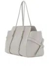 Iceberg Double-handle Leather Bag In Gray