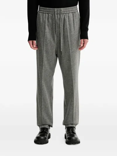 Iceberg Drawstring Button Pocket Trousers In Gray