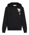 Iceberg Drawstring Hooded Sweatshirt In Black