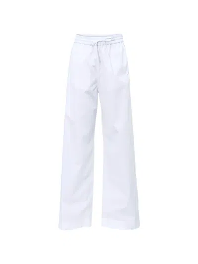 Iceberg Drawstring Wide Trousers In White