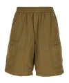 Iceberg Elasticated Bermuda Shorts In Black