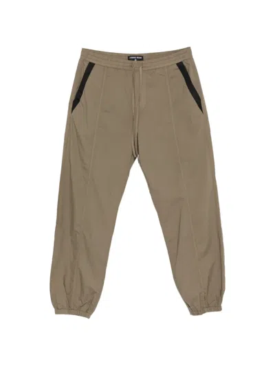 Iceberg Elasticated-waist Cotton Track Pants In Green