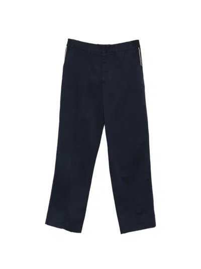 Iceberg Elasticated-waist Cotton Trousers In Purple