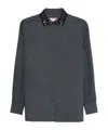Iceberg Embellished-collar Shirt In Black