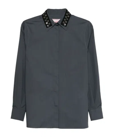 ICEBERG EMBELLISHED-COLLAR SHIRT