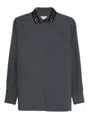 Iceberg Embellished-collar Shirt In Gray