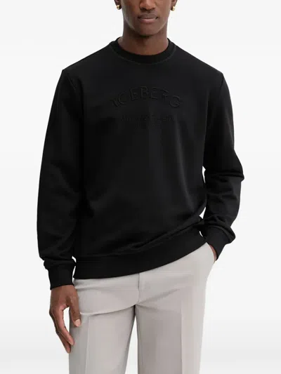 Iceberg Embossed-logo Sweatshirt In Black
