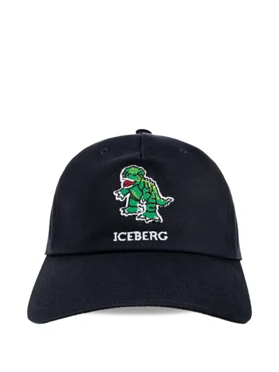Iceberg Embroidered Baseball Cap In Black