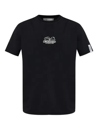 Iceberg Embroidered-graphic T-shirt In Black