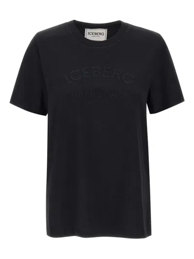 Iceberg Embroidered Logo T-shirt In Black