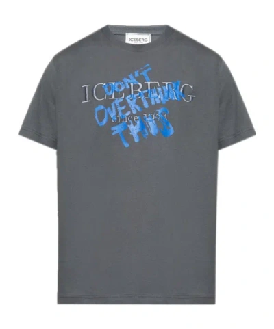 Iceberg Embroidered Logo T-shirt In Gray
