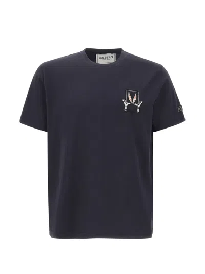 Iceberg Embroidered Looney Tunes T-shirt In Blue