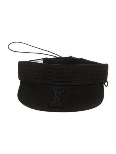 Pre-owned Iceberg Embroidered Sun Visor In Black