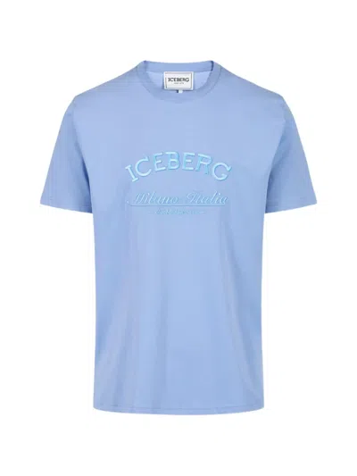 Iceberg Embroidered T-shirt In Blue