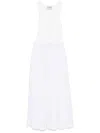 Iceberg Layered-effect Midi Dress In White