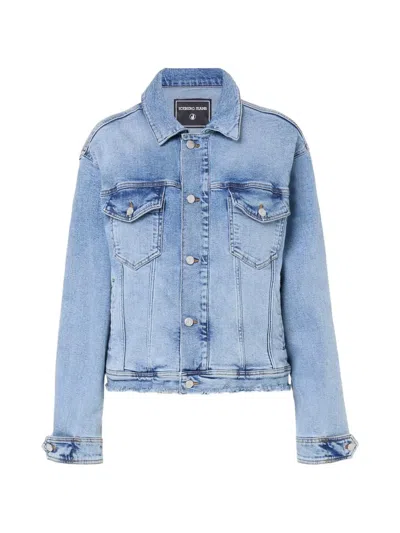 Iceberg 페이디드 프린지 헴 재킷 In Blue