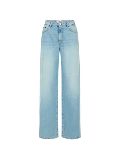 Iceberg Faded Wide-leg Jeans In Blue