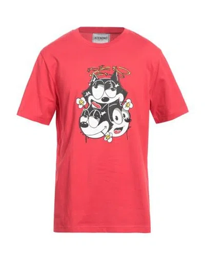 Iceberg Felix The Cat Man T-shirt Red Size Xxl Cotton