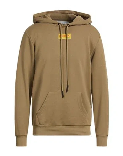 Iceberg Felpa Man Sweatshirt Beige Size Xl Cotton, Polyester In Brown