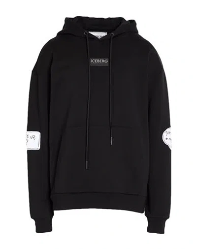 Iceberg Felpa Man Sweatshirt Black Size L Cotton