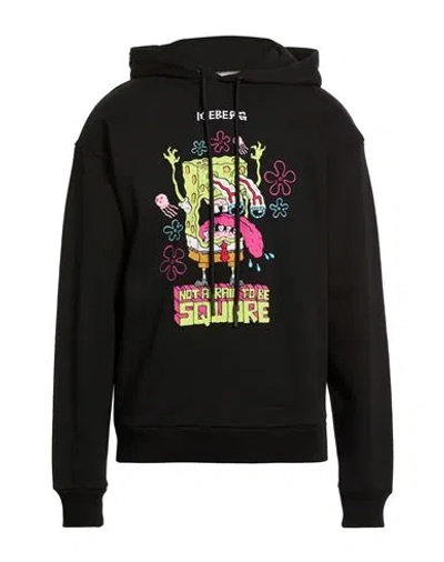 Iceberg Felpa Man Sweatshirt Black Size Xl Cotton