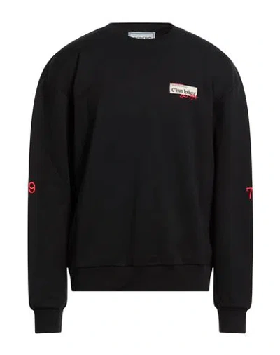 Iceberg Felpa Man Sweatshirt Black Size Xl Cotton