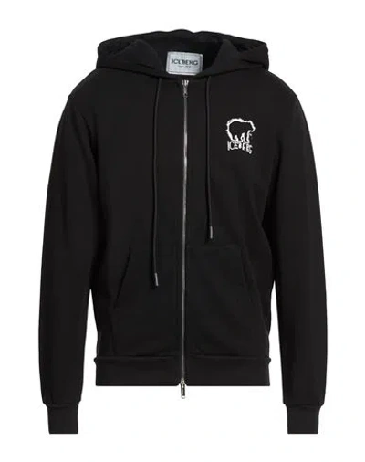 Iceberg Felpa Man Sweatshirt Black Size Xl Cotton