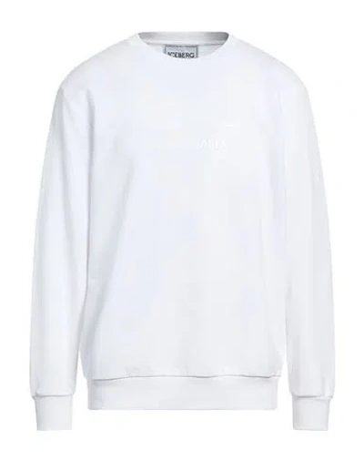 Iceberg Felpa Man Sweatshirt White Size M Cotton, Polyester
